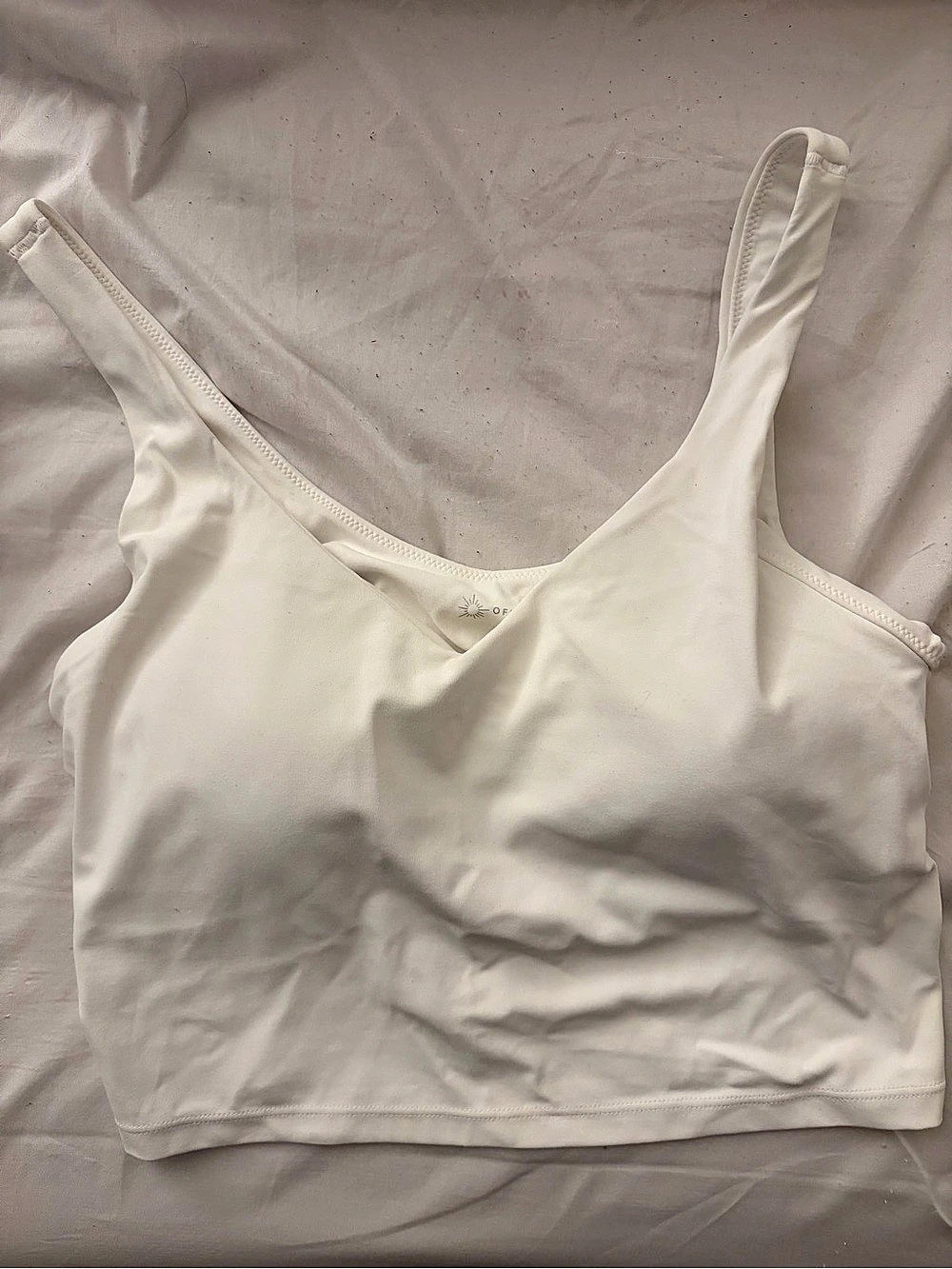 Offline by Aerie Real Me Low Key Tank Top White - Large